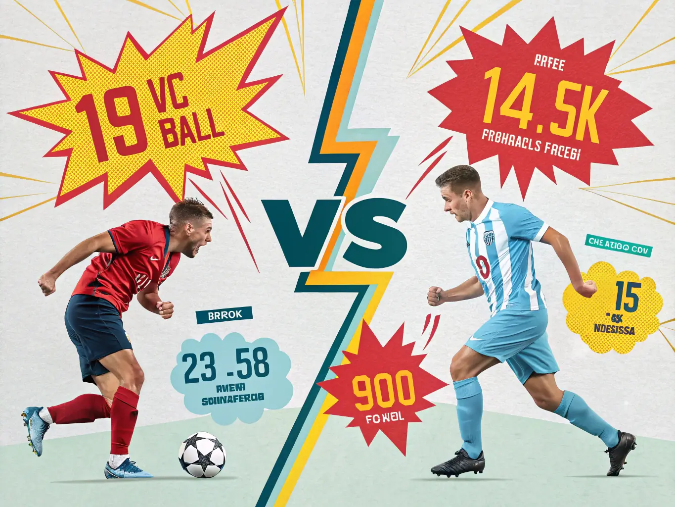 An image illustrating the concept of handicap betting, with teams having virtual advantages or disadvantages to even the odds.