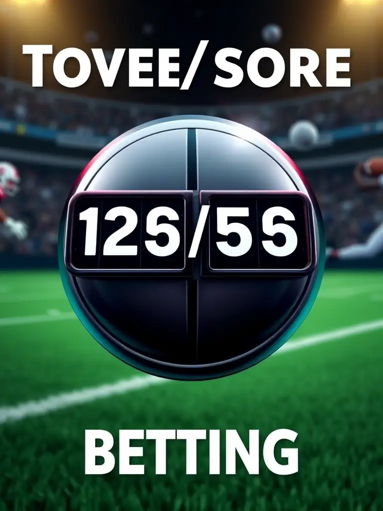 A graphic illustrating the concept of 'Over/Under' betting, with footballs representing goals scored.